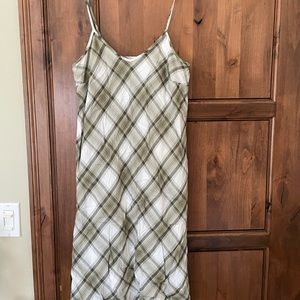 Flannel patterned midi dress